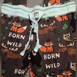 Lazy One Pajama Bottoms - Brown with Animal Print